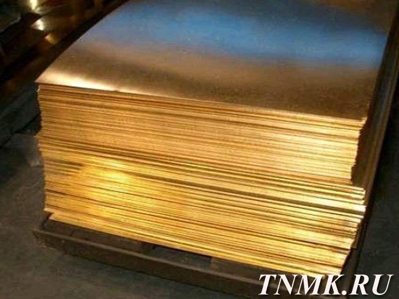 Лист бронзовый 1,2 мм БрБ2 купить в Ульяновске